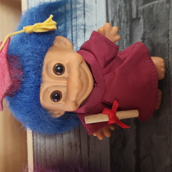 Lot Of 4 Trolls Dolls (80s-90s) - Tuxedo, Graduate, Purple Gem, Ball Kid - Picture 9 of 13